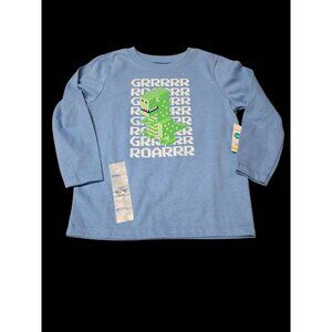 NWT Toddler Boys Roaring Dinosaur Long Sleeve Shirt Size 2T